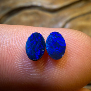 0.75cts - Australian Boulder Opal Doublet Pair