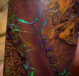 48.3cts - Tribal Pattern Electric Koroit Nut Opal - Opal Whisperers