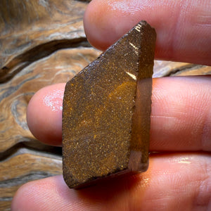 Wildcard! 64.1cts - Queensland Boulder Seam Opal Rough Piece. Natural Split