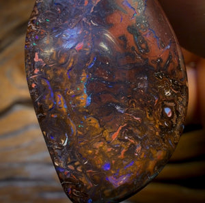🔨 AUCTION 🔨 No Reserve 34 x 20mm - Drilled Tribal Queensland Boulder Opal Necklace
