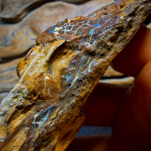 Dad Card! 1110cts - Large Queensland Boulder Opal Rough Piece. Bubble Band
