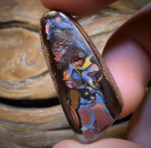 59.7cts - Tribal Australian Boulder Opal from Koroit. Double Sided