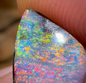 3.8cts - “Red Fire Sunset” Australian Boulder Opal from Winton - Opal Whisperers