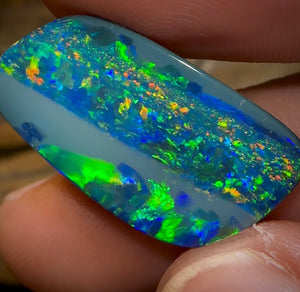12.4cts - TOP Australian Boulder Opal Doublet Landscape Picture Stone - Opal Whisperers