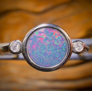 Sterling Silver - Queensland Boulder Opal Doublet Ring