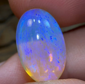 7.9cts - “Magic Crystal Bean” Lightning Ridge Crystal Opal - Opal Whisperers