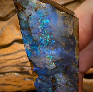 247.5cts - Australian Boulder Opal Rough Preform. Natural Split - Opal Whisperers