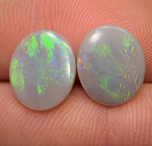 2.9cts - Lightning Ridge Black Australian Opal Pair - Opal Whisperers