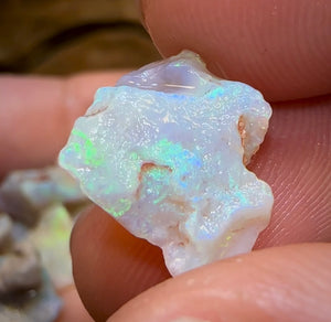 (Template) 62.45cts - 14x Lightning Ridge Crystal, Dark and Light Opal Rough - Opal Whisperers