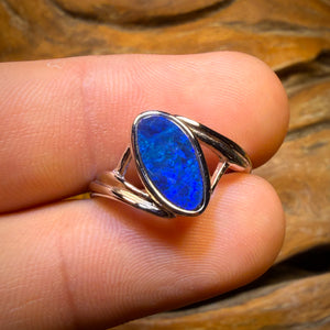 Sterling Silver - Queensland Boulder Opal Doublet Ring