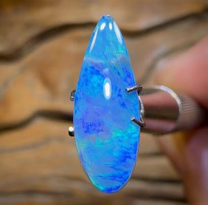 2.3cts - Lightning Ridge Semi Black Opal - Opal Whisperers