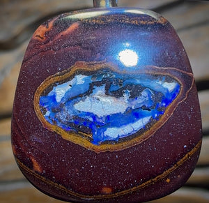 Solid Queensland Boulder Opal Pendant. Koroit Nut Kernel! Love It
