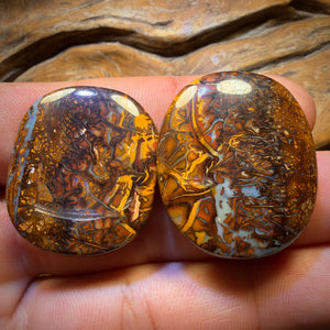 124.7cts - Tribal Queensland Boulder Opal Pair