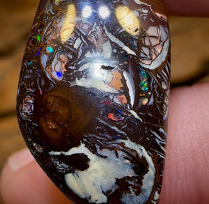 34.2cts - Tribal Koroit Nut. Dark Ironstone Bargain Black Boulder - Opal Whisperers