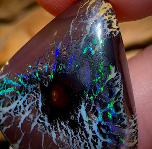 36.3cts - “Black Hole” Tribal Queensland Boulder Opal Picture Stone from Koroit