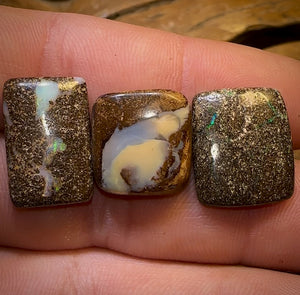 Auction Fall-Through = Your Gain! 🔥 Now More Than 50% Off RRP 🚨 33.9cts - 3x Loose Queensland Boulder Opals. Wholesale Parcel