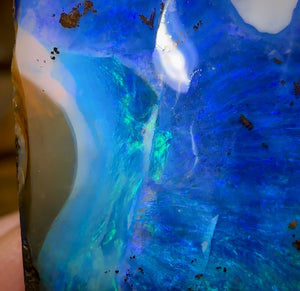 Can’t sell this online Isaac cut 30.4cts - Australian Boulder Opal Rub - Opal Whisperers