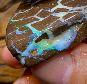 170.8cts - Australian Boulder Opal Rub from Winton - Opal Whisperers