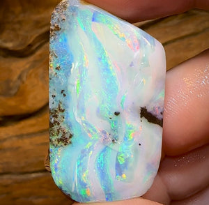 72.6cts - Australian Boulder Opal Rub. Natural Split - Opal Whisperers