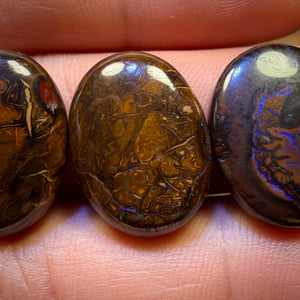 Wildcard! Below Cutting Cost 50.2cts - 3x Australian Tribal Boulder Opal’s. Wholesale Parcel