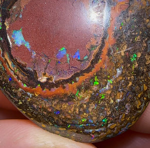 121.3cts - Owl Eyes Tribal Australian Boulder Opal Pair - Opal Whisperers