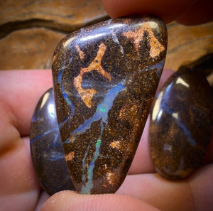 102.3cts - 3x Australian Boulder Seam Opal’s. Wholesale Dealers Parcel