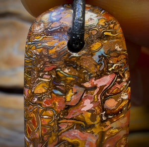 32 x 16mm - Drilled Tribal Boulder Opal Necklace