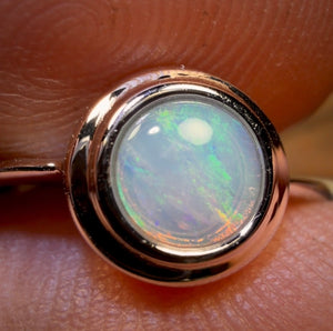 Bague en argent sterling avec opale de cristal d'Australie du Sud