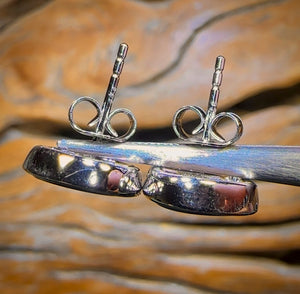 Sterling Silver - Australian Boulder Opal Doublet Stud Earrings