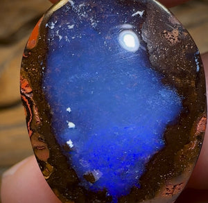 38.1cts - “The Deep Blue” Yowah Nut Opal. Australian Boulder Opal - Opal Whisperers
