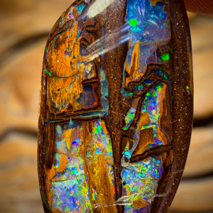 17.9cts - “Cathedral” Top Wood Fossil Replacement Boulder Opal from Yowah
