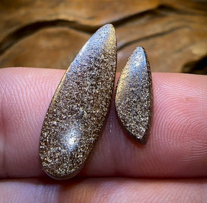 9.5cts - GEM Queensland Boulder Seam Opal Pair - Opal Whisperers