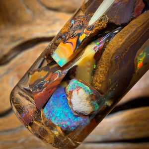 83.9cts - Jar of Yowah Nut Opal Rough w/ Fossil Opal