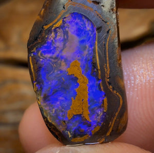 22.1cts - Yowah Nut Crystal Centre Deep Purple Opal Rub