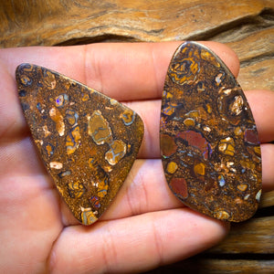 WILDCARD! 152.6cts - Large Tribal Queensland Boulder Opal Pair. Yowah Nut Conglomerate
