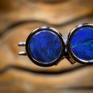 Bargain Card! Sterling Silver - Australian Boulder Opal Doublet Stud Earrings
