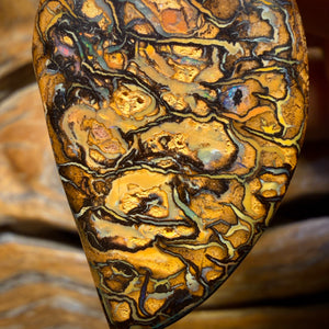 Wild card! 40 x 26mm - Drilled Tribal Queensland Boulder Opal Necklace