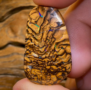 48.5cts - Yowah Nut Tribal Opal. Double Sided Tan Tribal - Opal Whisperers