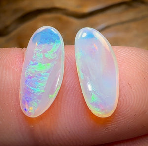 2.9cts - Lightning Ridge Crystal Opal Pair