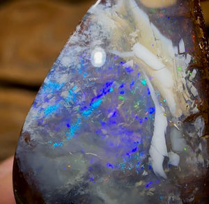 37.6cts - “Ice Drift” Australian Boulder Seam Opal Picture Stone