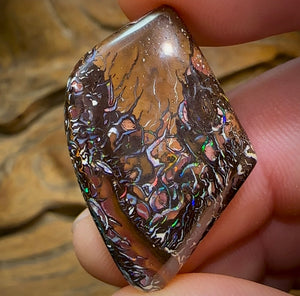 33.6cts - Yowah Nut Opal. Tribal Pattern - Opal Whisperers