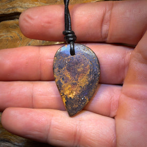 34 x 23mm - Drilled Tribal Queensland Boulder Opal Necklace