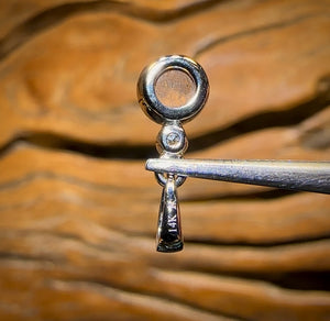 14k White Gold - Queensland Boulder Opal Doublet Pendant