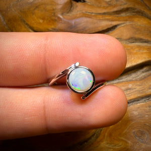 Sterling Silver - South Australian White Opal Ring