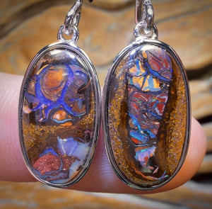 Sterling Silver - Yowah Nut Opal Earrings
