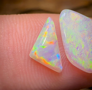 1.3cts - South Australian Crystal Opal Set from Andamooka - Opal Whisperers