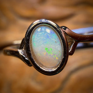 Sterling Silver - South Australian Crystal Opal Ring Bargain