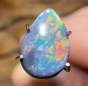 1.3cts - Australian Red on Black Opal from Lightning Ridge - Opal Whisperers