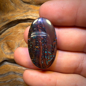 Aren’t You Glad you stayed until the end Card! 45.4cts - Tribal Koroit Nut Opal. Double Sided