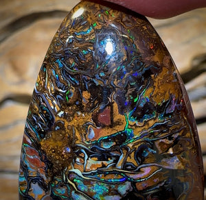 76.6cts - Large Top Tribal Queensland Boulder Opal from Koroit Double Sided
